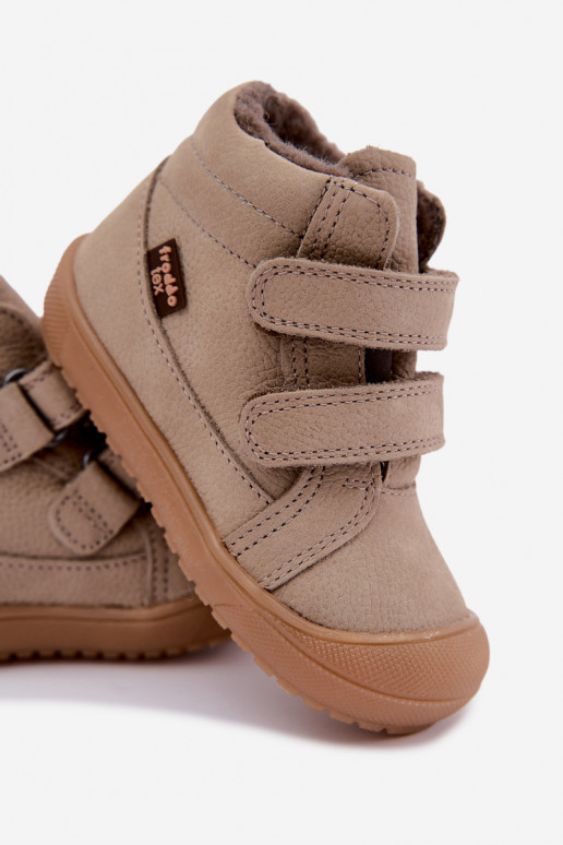 Leather children's winter boots Froddo G2110138-4 sand