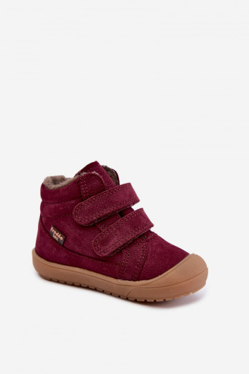 Leather children's winter boots Froddo G2110138-12 burgundy