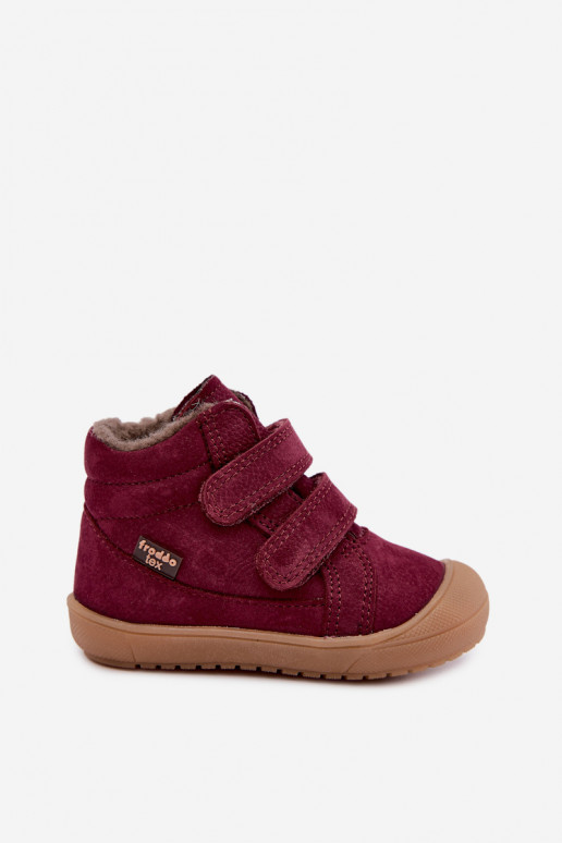 Leather children's winter boots Froddo G2110138-12 burgundy