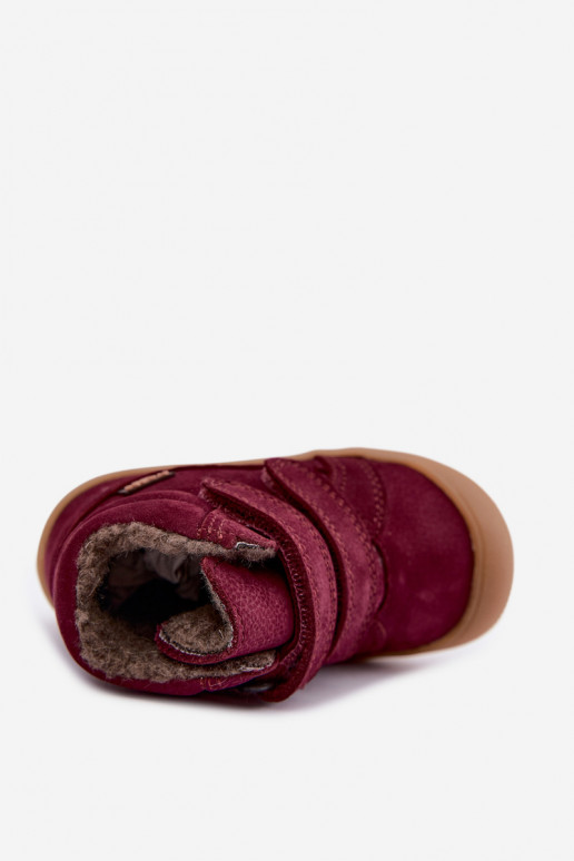 Leather children's winter boots Froddo G2110138-12 burgundy