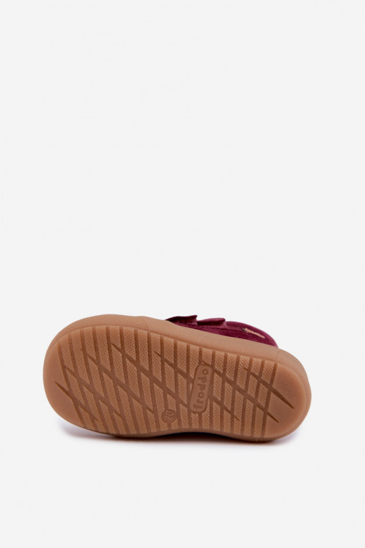 Leather children's winter boots Froddo G2110138-12 burgundy