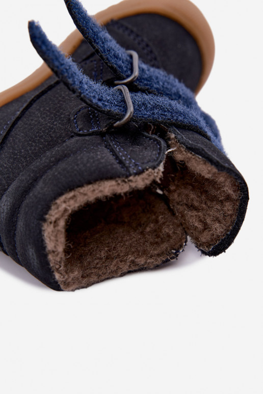 Leather children's winter boots Froddo G2110138 dark blue