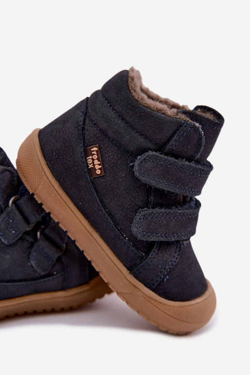 Leather children's winter boots Froddo G2110138 dark blue