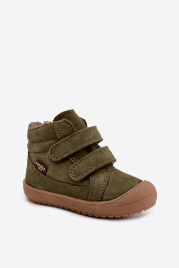 Leather children's winter boots Froddo G2110138 green
