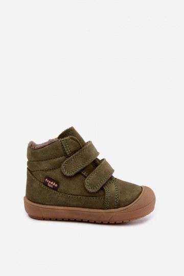 Leather children's winter boots Froddo G2110138 green 2