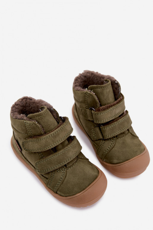 Leather children's winter boots Froddo G2110138 green