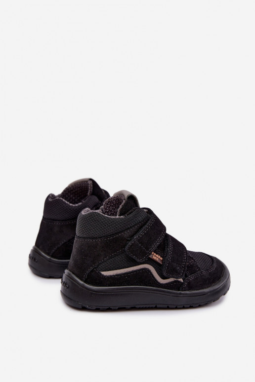 Zamszowe dziecięce obuwie Barefoot Froddo G3110266-20 czarne