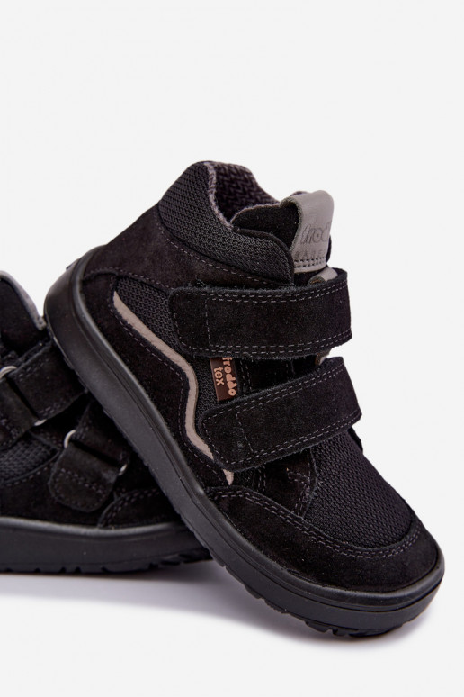Suede children's footwear Barefoot Froddo G3110266-20 black