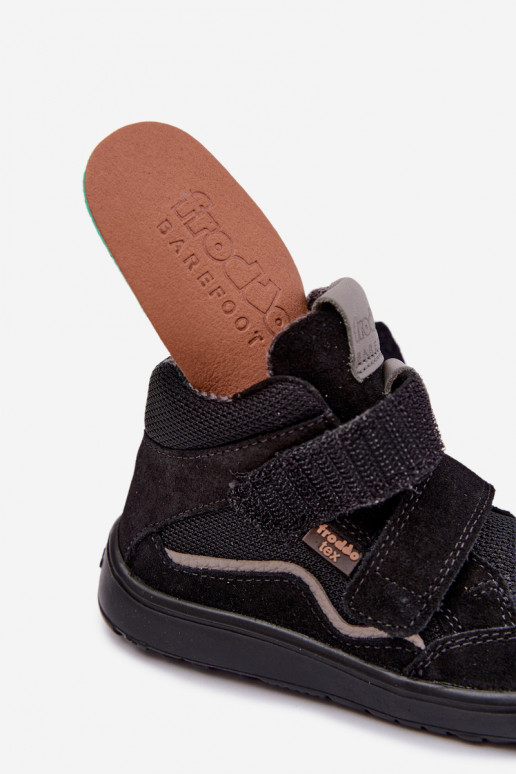 Suede children's footwear Barefoot Froddo G3110266-20 black