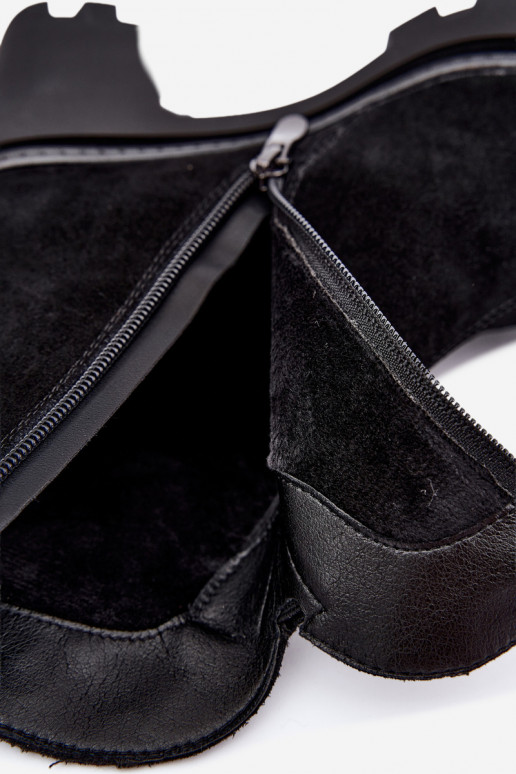 Faux suede insulated shoes with heels T.Sokolski SH Z26-428 black