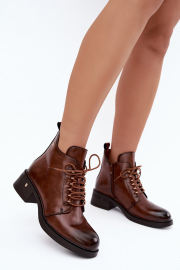 Faux leather insulated ankle boots T.Sokolski Z26-288 brown 2