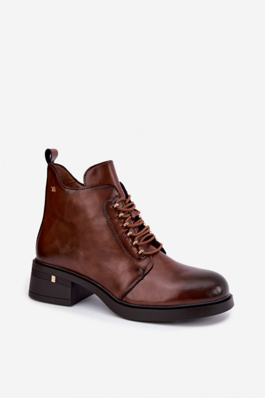 Faux leather insulated ankle boots T.Sokolski Z26-288 brown