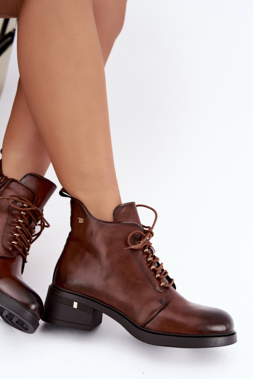 Faux leather insulated ankle boots T.Sokolski Z26-288 brown