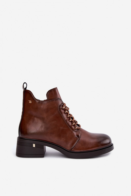 Faux leather insulated ankle boots T.Sokolski Z26-288 brown