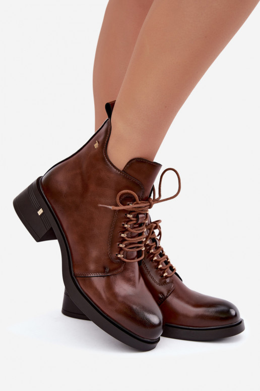 Faux leather insulated ankle boots T.Sokolski Z26-288 brown