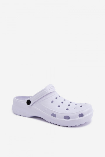 White lightweight men's slippers Adriah