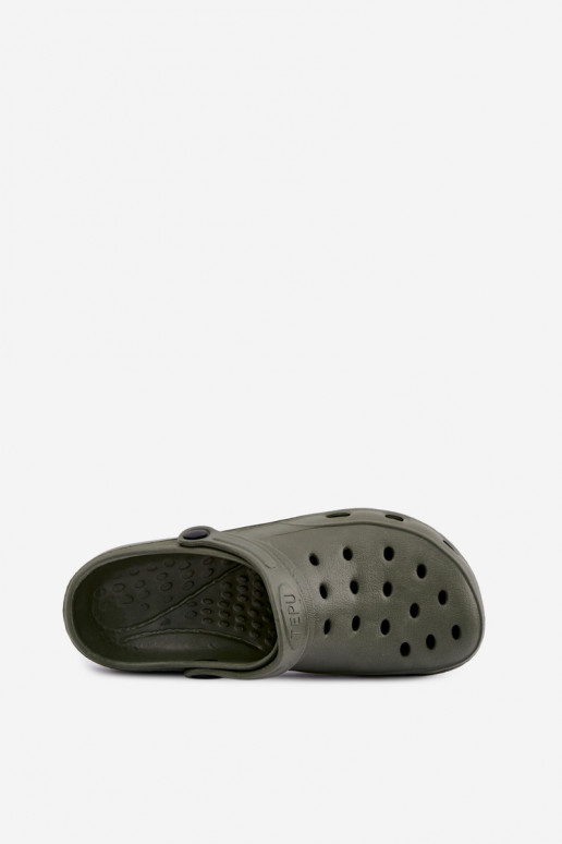 Khaki lightweight men's slippers Adriah
