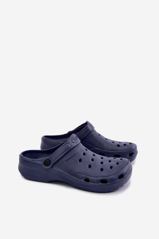 Dark blue lightweight men's slippers Adriah