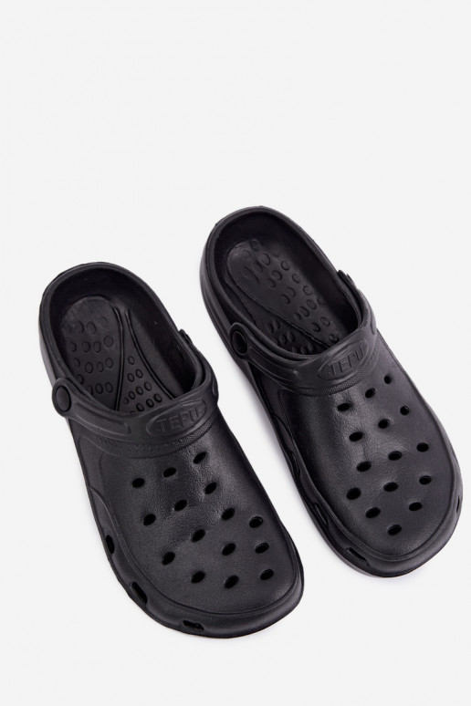 Black lightweight men's slippers Adriah