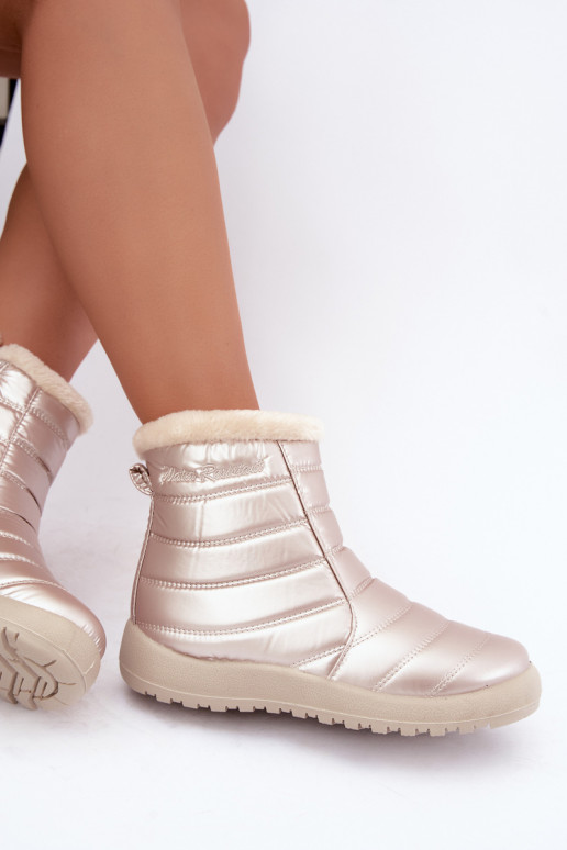 Women's insulated snow boots in sand color Mezyss