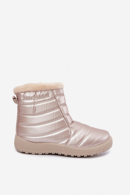 Women's insulated snow boots in sand color Mezyss