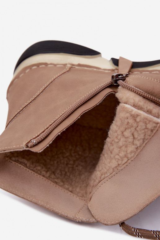 Insulated women's ankle boots, sand color Lerissa