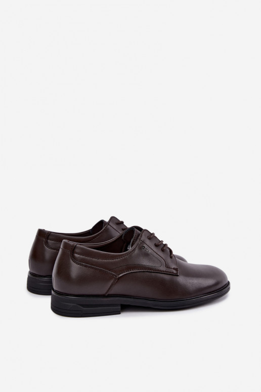 Elegant dark brown men's shoes Calven