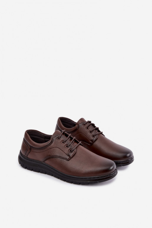 Ciemnobrązowe buty męskie Varell