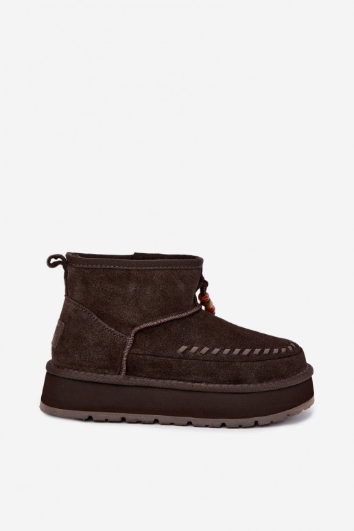 Faux suede snow boots Big Star UU274678 chocolate