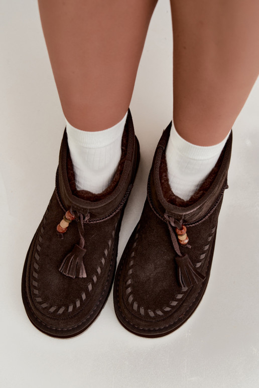 Faux suede snow boots Big Star UU274678 chocolate