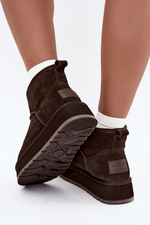 Faux suede snow boots Big Star UU274678 chocolate