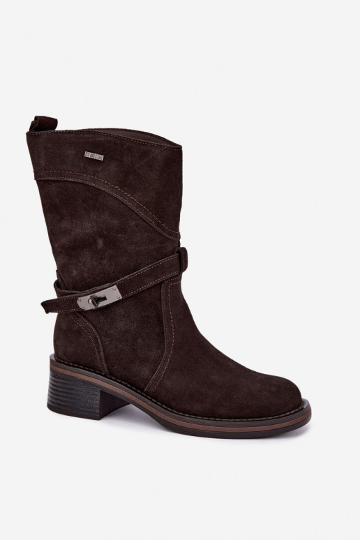 Insulated women's ankle boots Big Star UU274609 chocolate