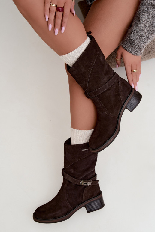Insulated women's ankle boots Big Star UU274609 chocolate