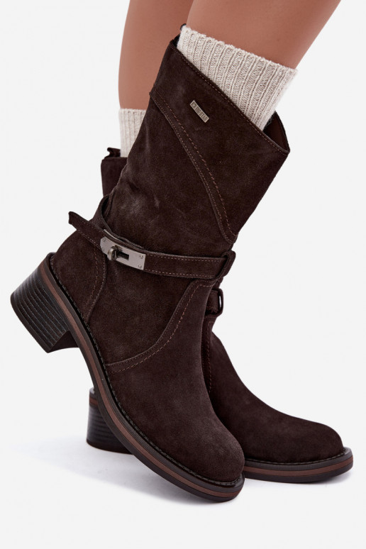 Insulated women's ankle boots Big Star UU274609 chocolate