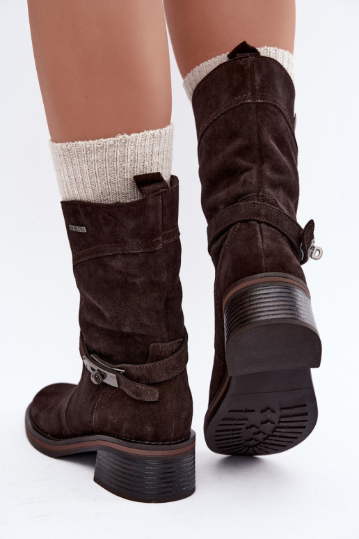 Insulated women's ankle boots Big Star UU274609 chocolate