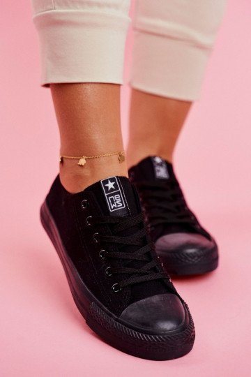 Black classic women's casual shoes Ecoma 2