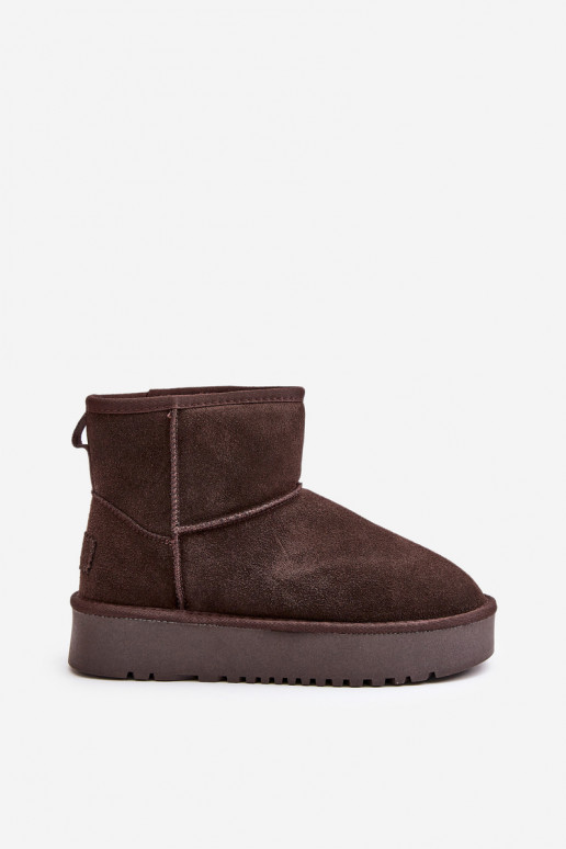 Faux suede sniego batai ant platformos rudos spalvos Rianaella