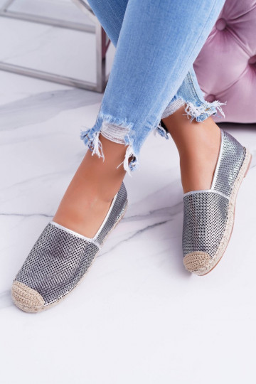 Lu Boo silver lace espadrilles Kimchi 2