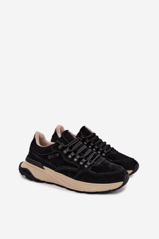 Men's suede sneakers Big Star OO174321 black