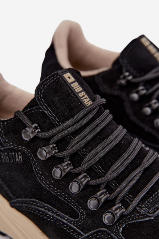 Męskie sneakersy z zamszu Big Star OO174321 czarne