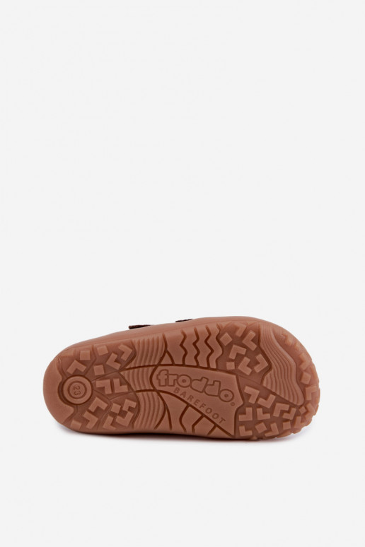 Dziecięce buty z sztucznego zamszu Barefoot FRODDO G3110285-3 brązowe