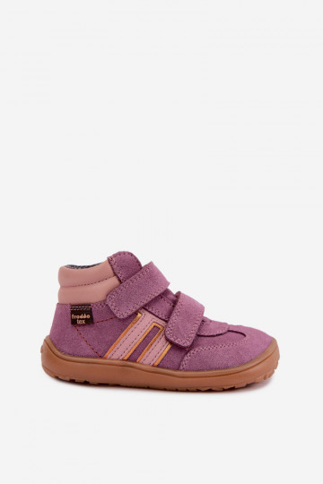 Children's faux suede footwear Barefoot FRODDO G3110285-12 violet 2