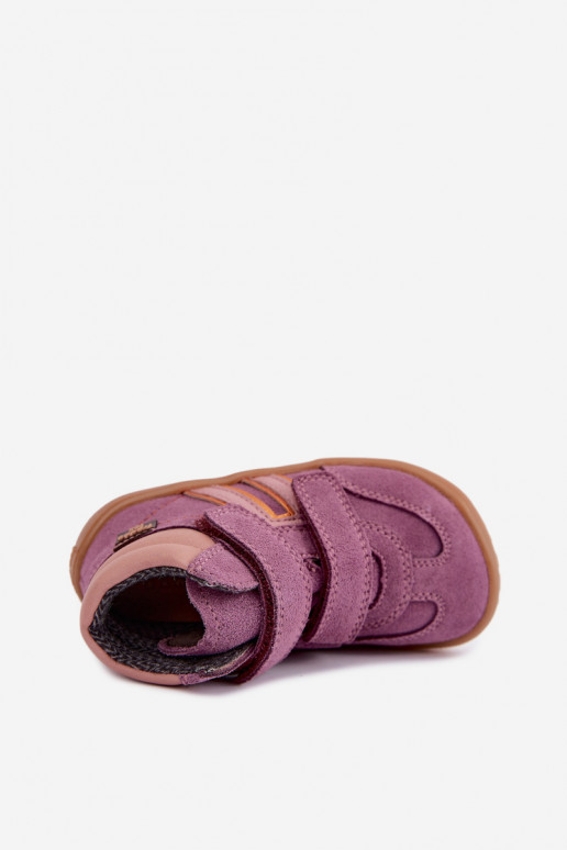 Children's faux suede footwear Barefoot FRODDO G3110285-12 violet