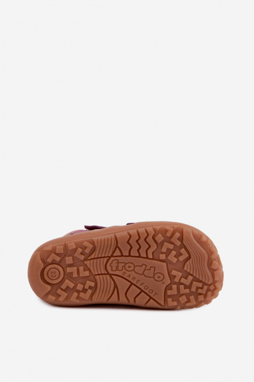 Children's faux suede footwear Barefoot FRODDO G3110285-12 violet