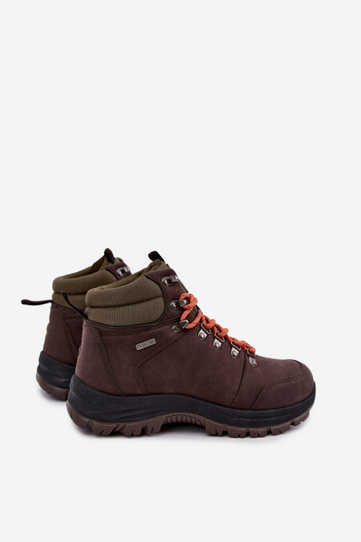 Męskie buty trekkingowe Big Star UU174195 HI-Poly System ciemnobrązowe
