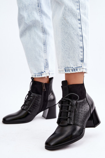 Warm ankle boots with heels Vinceza 5867 black 2