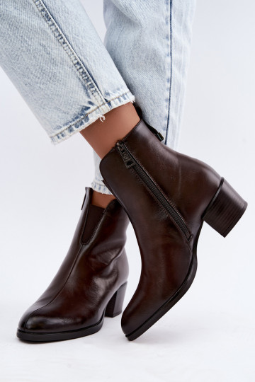 Insulated ankle boots Klocke Vinceza 58654 in chocolate color 2