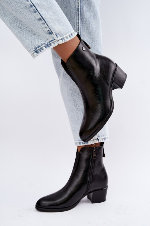 Insulated ankle boots Klocke Vinceza 58654 in black color