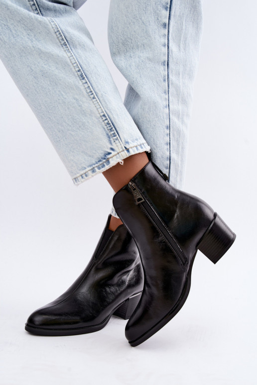 Insulated ankle boots Klocke Vinceza 58654 in black color