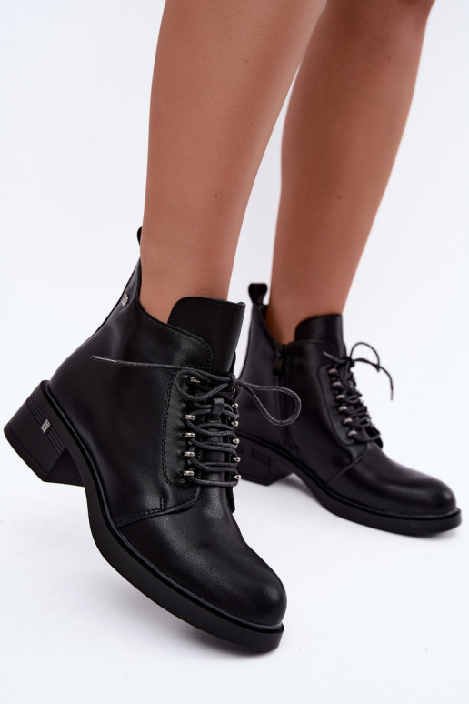 Faux leather insulated ankle boots Klocke T.Sokolski Z26-288 black